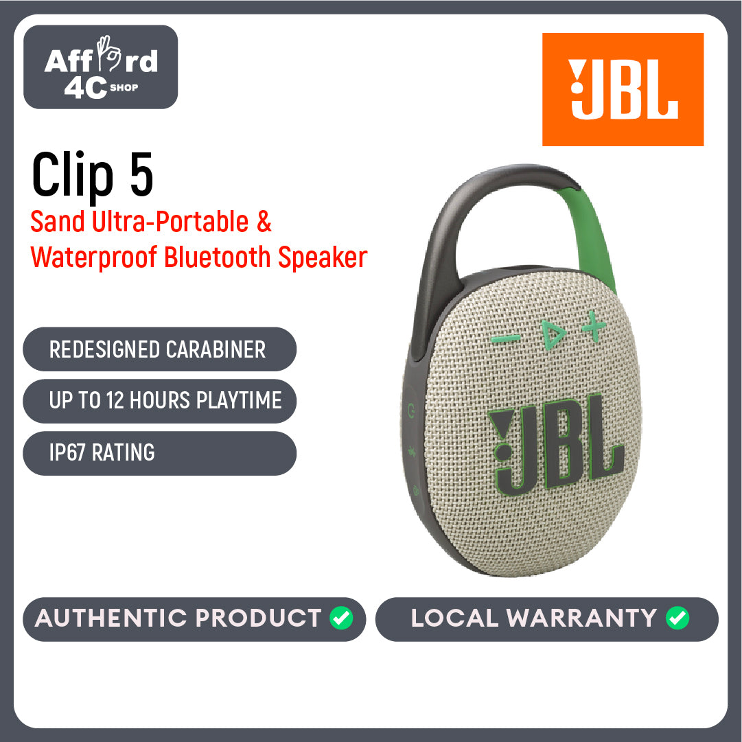 JBL Clip 5 Ultra-Portable Waterproof Speaker