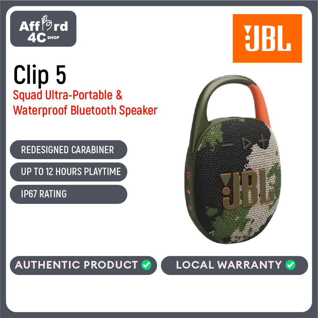 JBL Clip 5 Ultra-Portable Waterproof Speaker