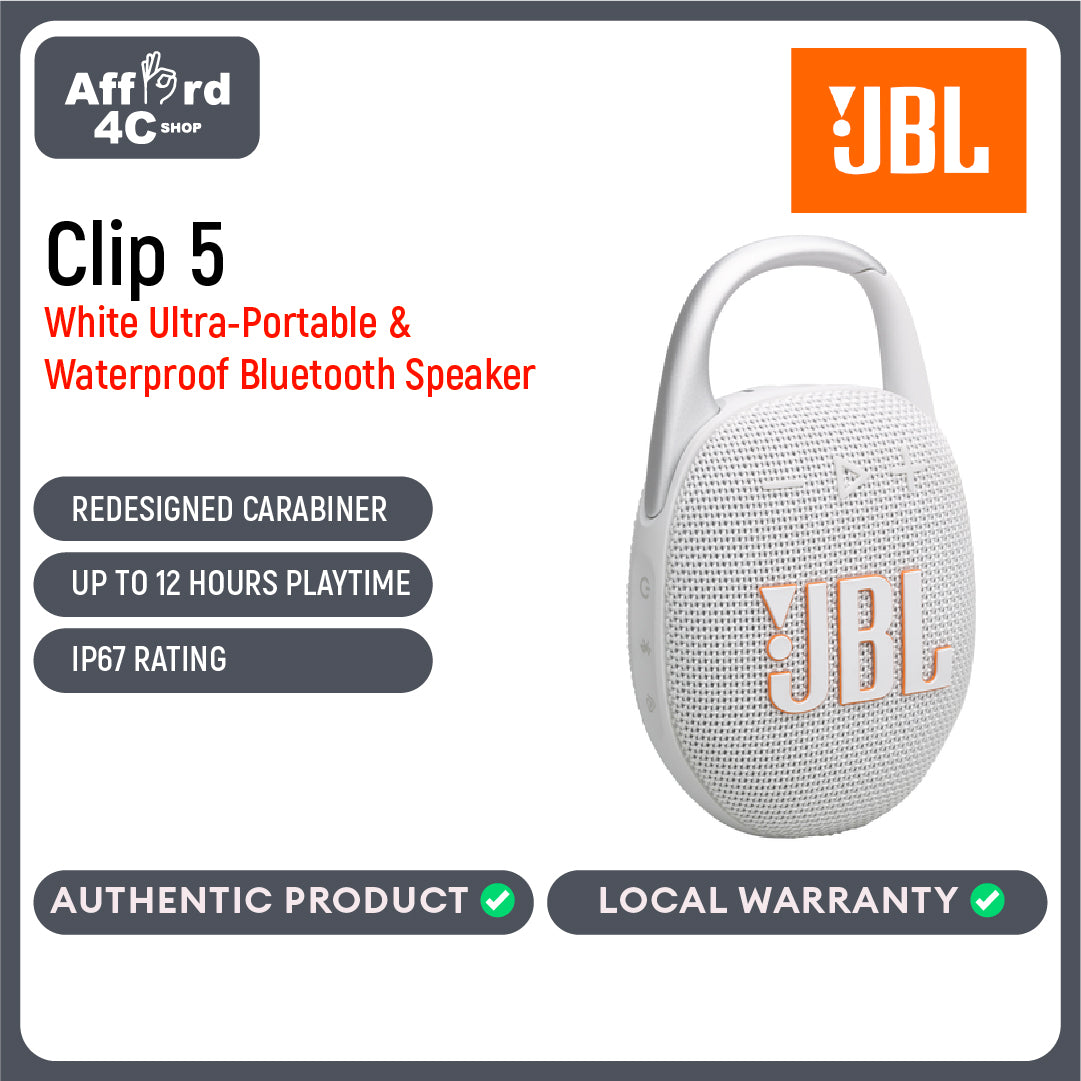 JBL Clip 5 Ultra-Portable Waterproof Speaker