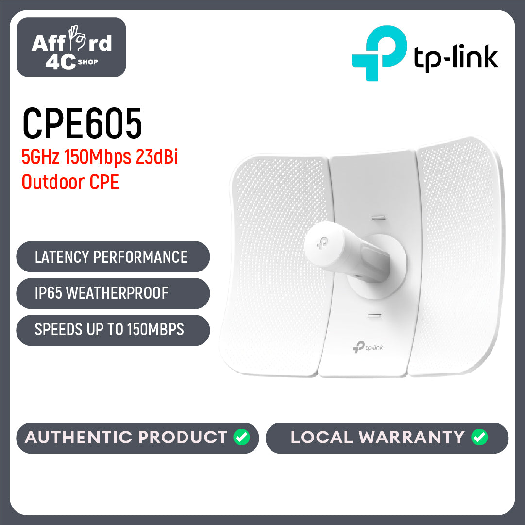 TP-Link CPE605 5GHz 150Mbps 23dBi Outdoor CPE