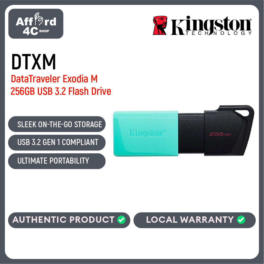 Kingston DataTraveler Exodia M 64GB/128GB/256GB USB 3.2 Gen 1 Flash Drive