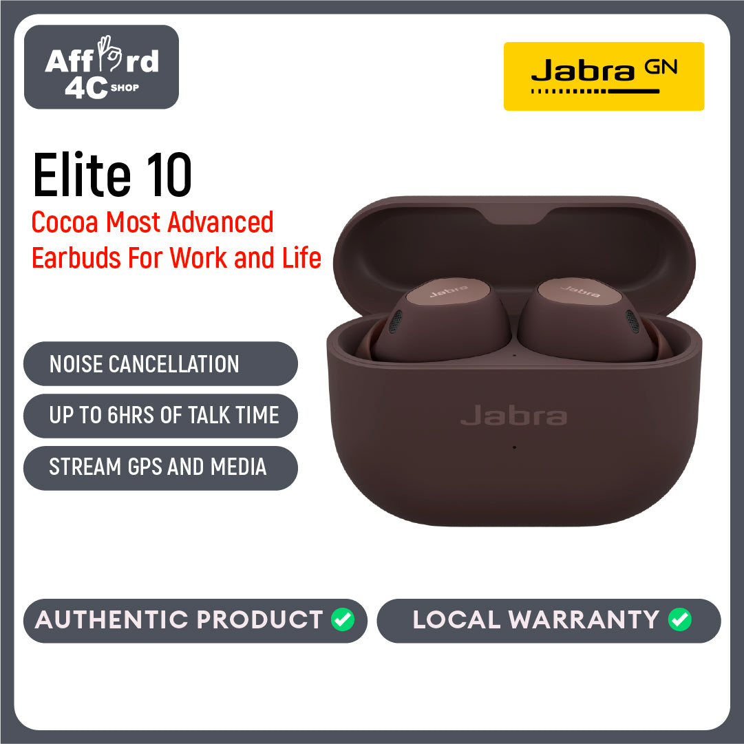 Jabra Elite 10 True Wireless Earbuds – Most Advanced Earbuds for Work and Life