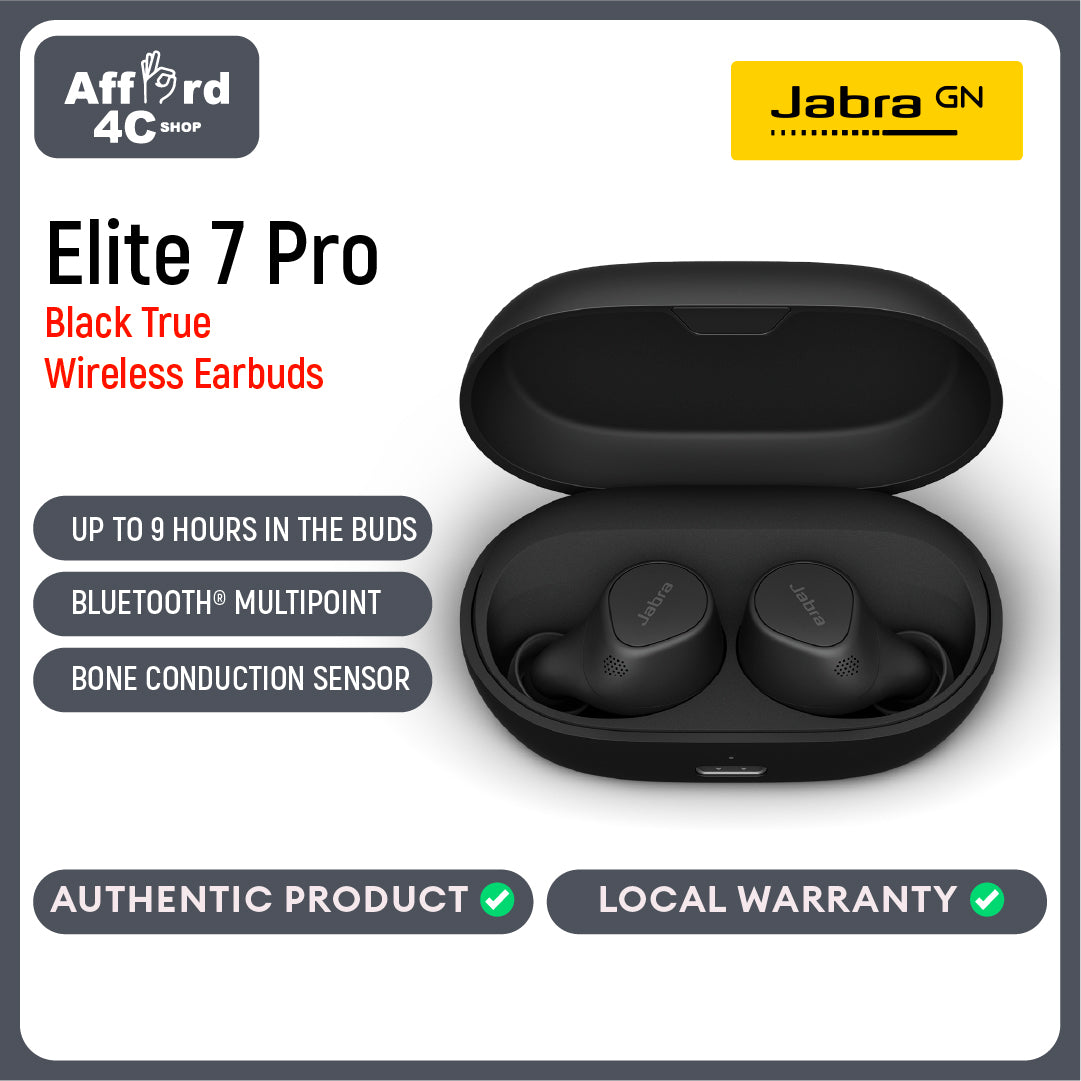 Jabra Elite 7 Pro - True Wireless Earbuds With MultiSensor Voice Technology - Black