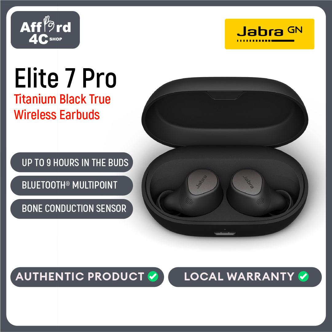 Jabra Elite 7 Pro - True Wireless Earbuds With MultiSensor Voice Technology - Titanium Black
