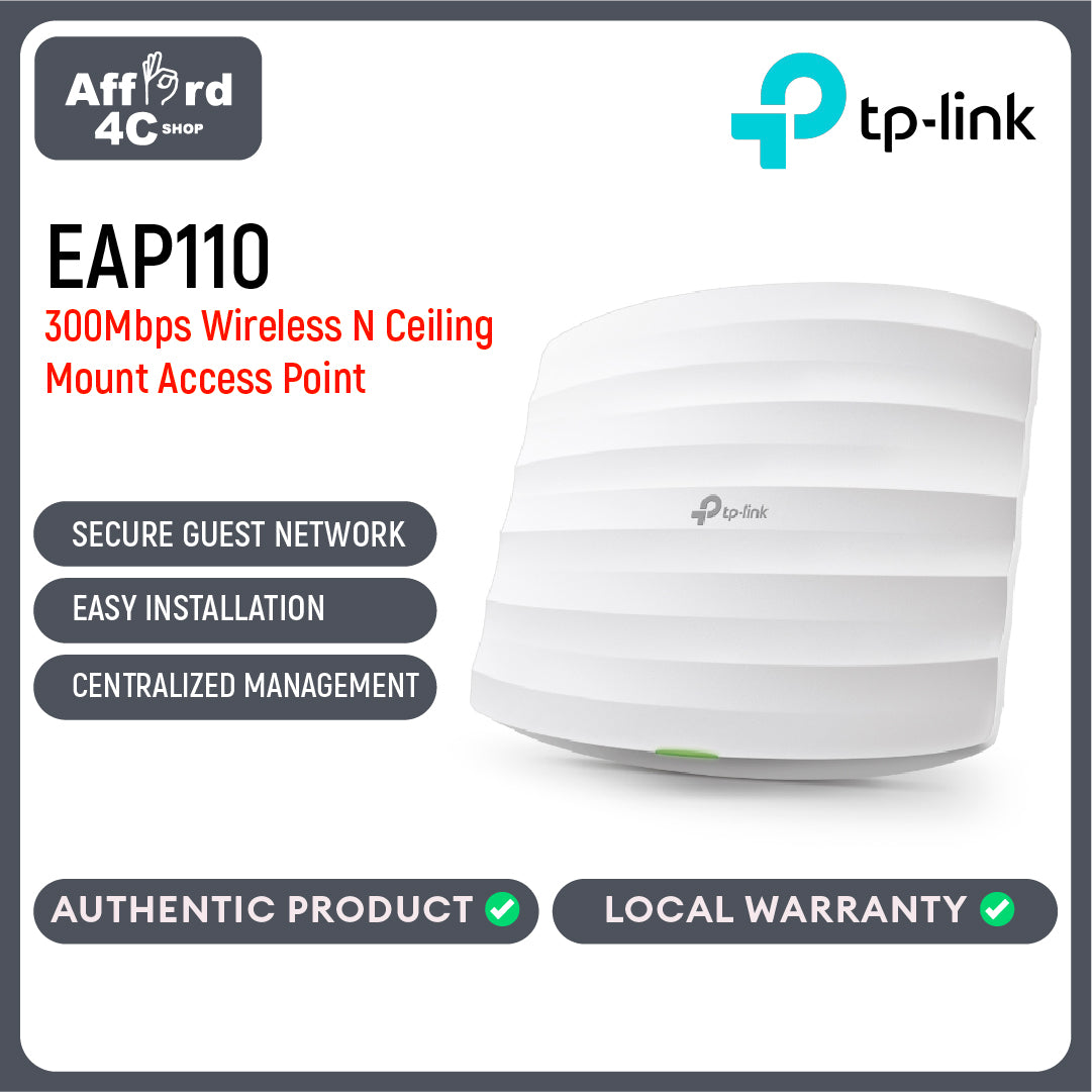 TP-Link EAP110 300Mbps Wireless N Ceiling Mount Access Point