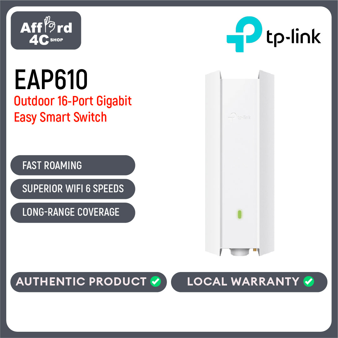 TP-Link EAP610-Outdoor AX1800 Indoor/Outdoor WiFi 6 Access Point