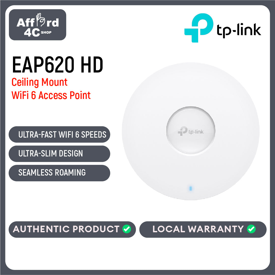 TP-Link EAP620 HD AX1800 Ceiling Mount WiFi 6 Access Point