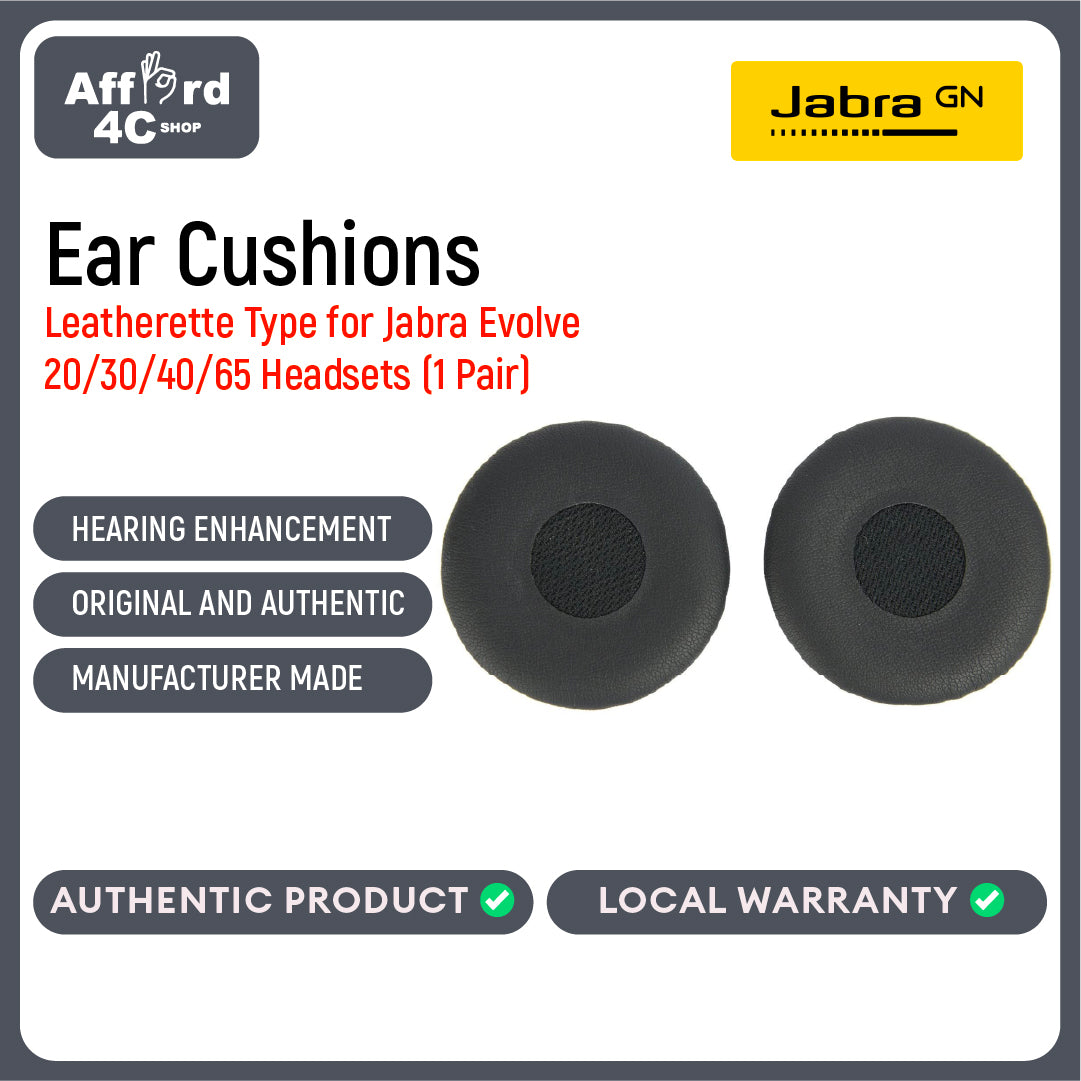 Jabra Ear Cushions for Evolve 20/30/40/65 Leatherette - 1 Pair