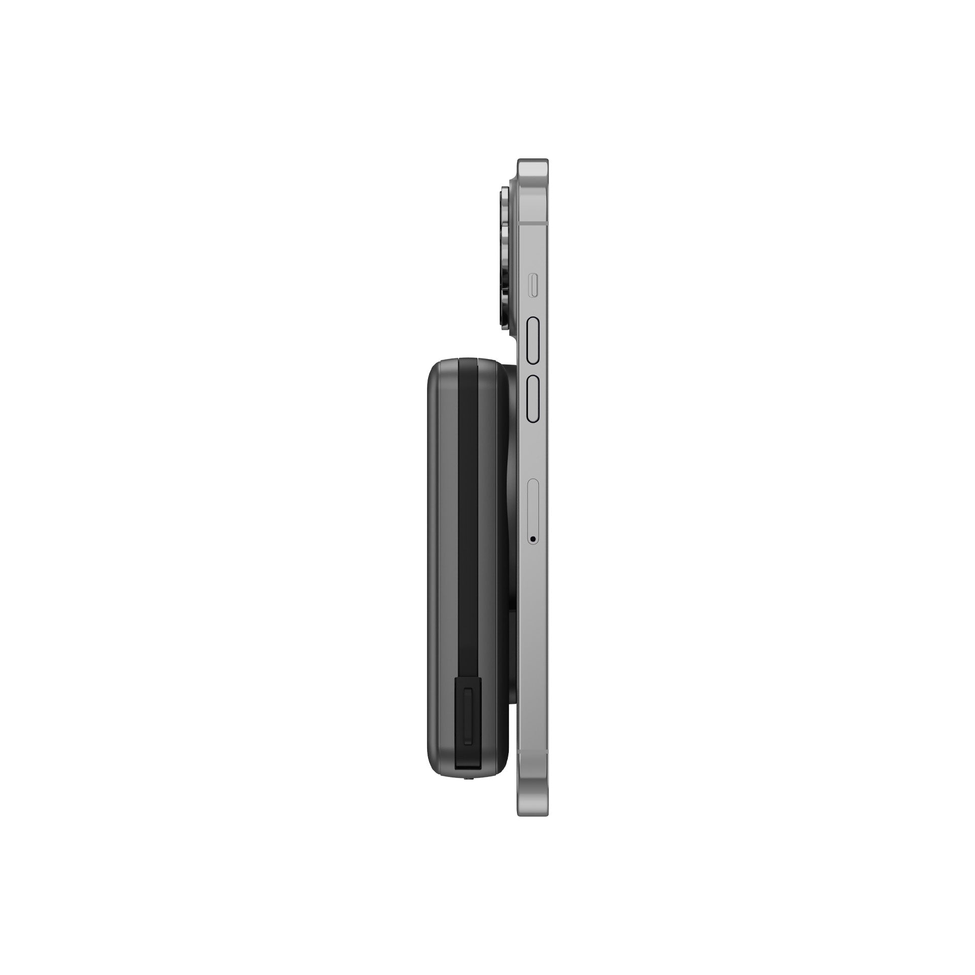 Energea MagPac Pro Plus, 10000MAH MagSafe Compatible QI2 Power Bank With Built-In Cable and Stand