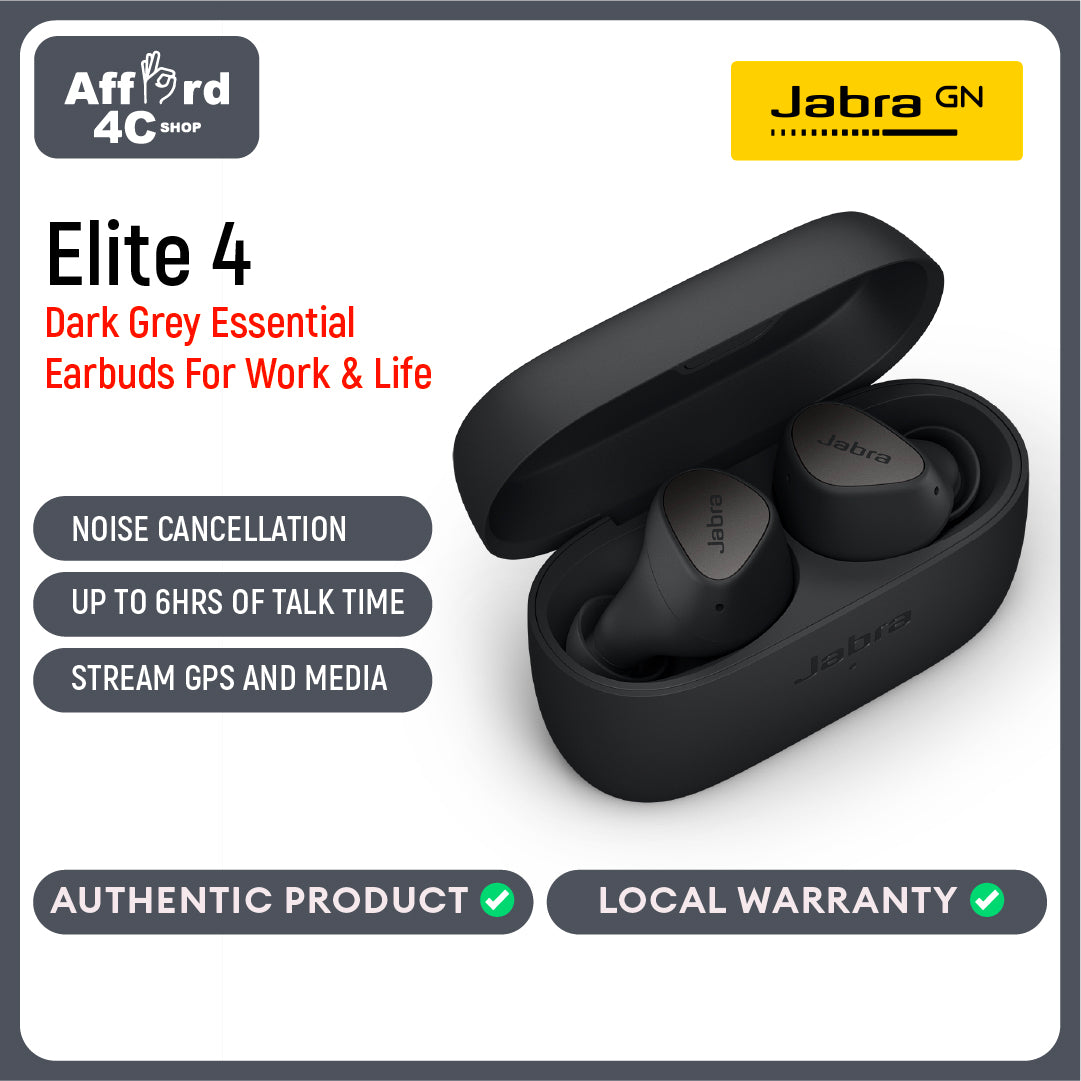 Jabra Elite 4 - True Wireless Earbuds Essential Earbuds for Work and Life