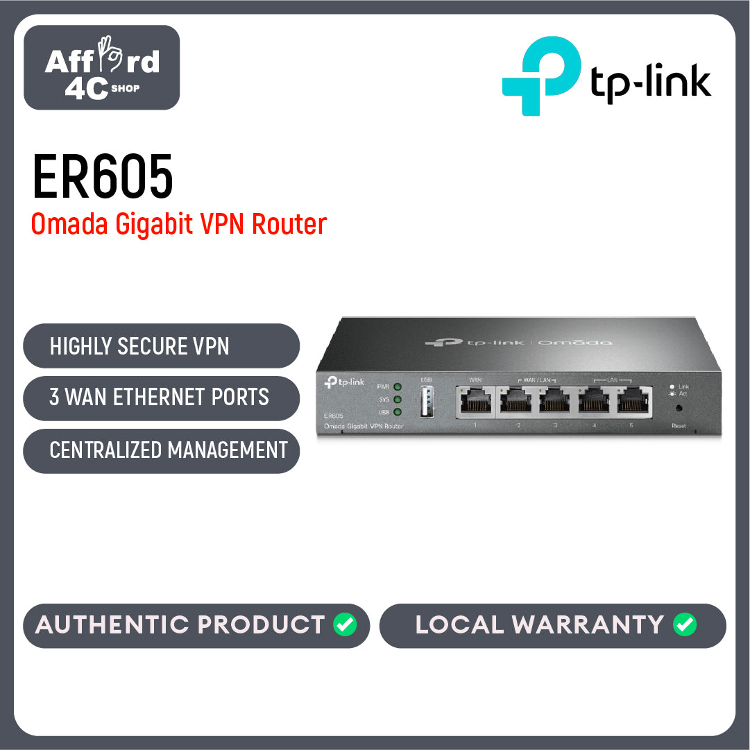 TP-Link ER605 Omada Gigabit VPN Router