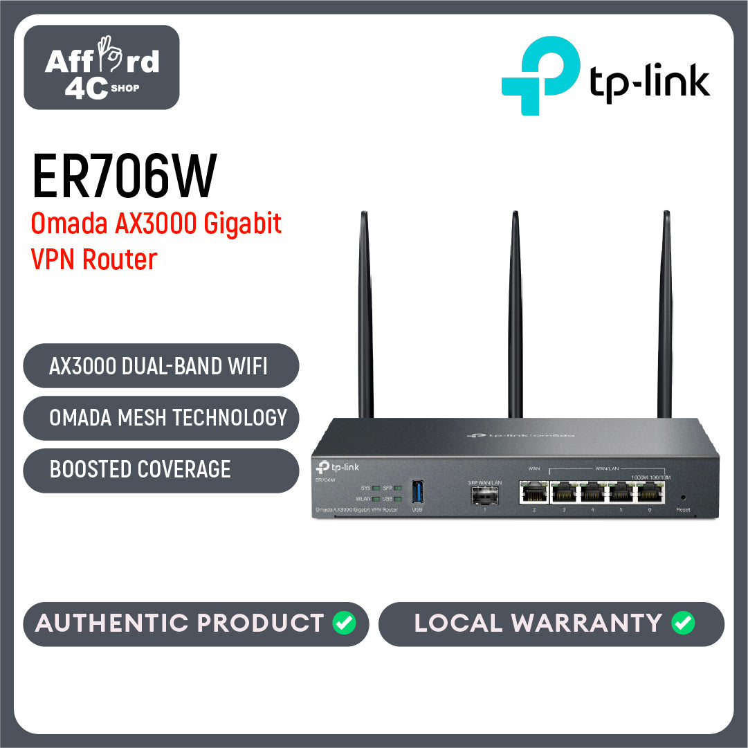 TP-Link ER706W Omada AX3000 Gigabit VPN Router