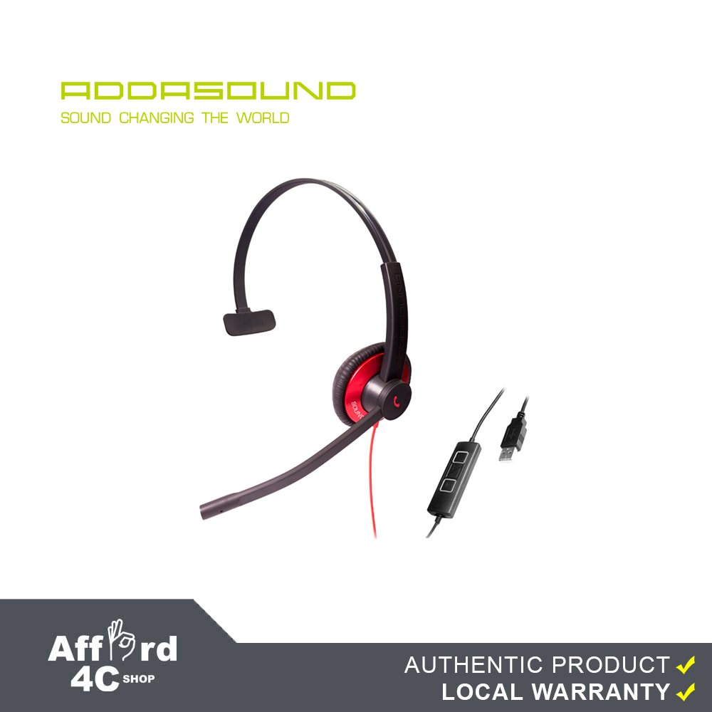 Addasound Epic 511 Monaural Headset with Double Microphone Noise Canceling for Extreme Noisy Working Environments