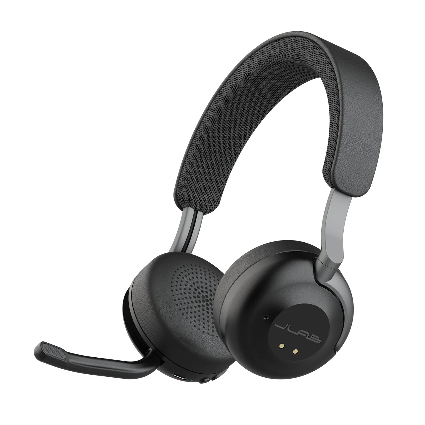 JLab Go Work Gen 2 Wireless Headsets with Microphone - 55+ Playtime PC Bluetooth Headset and Multipoint Connect to Laptop Computer and Mobile - Wired or Wireless (Bluetooth or USB Dongle) Headphones