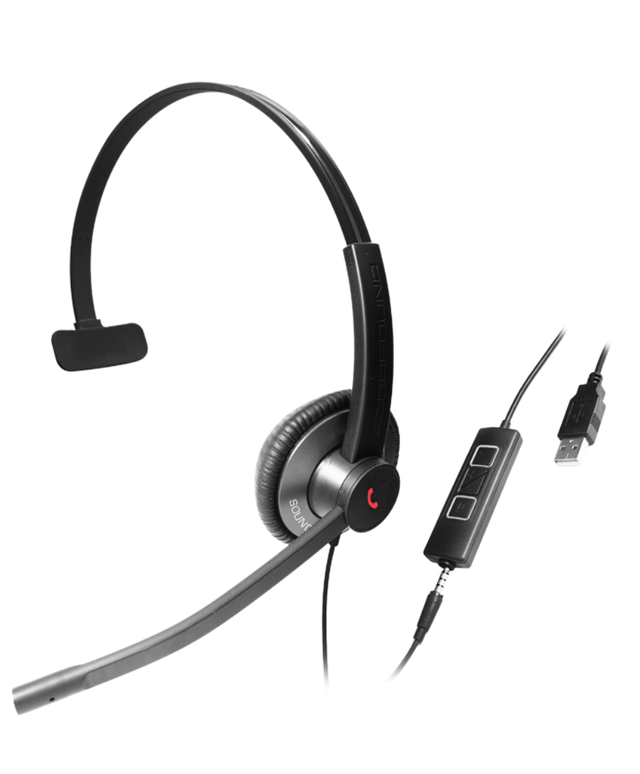 Addasound Epic 501 USB Monaural With Superior Noise Canceling Headset (with 3.5mm Jack)