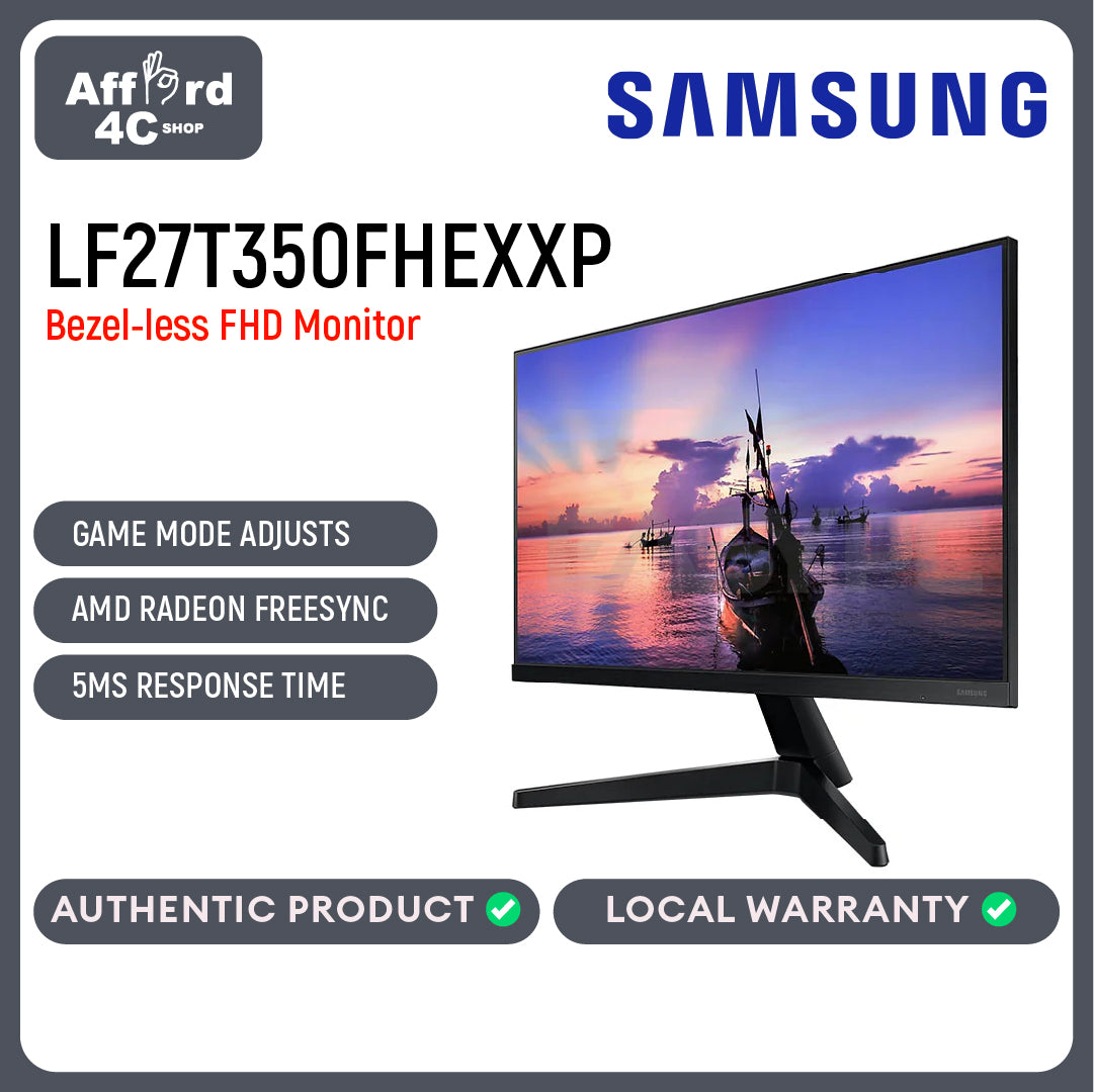 Samsung Monitor FHD 1920 x 1080 VGA+HDMI 200cd 75Hz RefreshRate 5ms IPS Panel Y-Stand Grey Wallmount