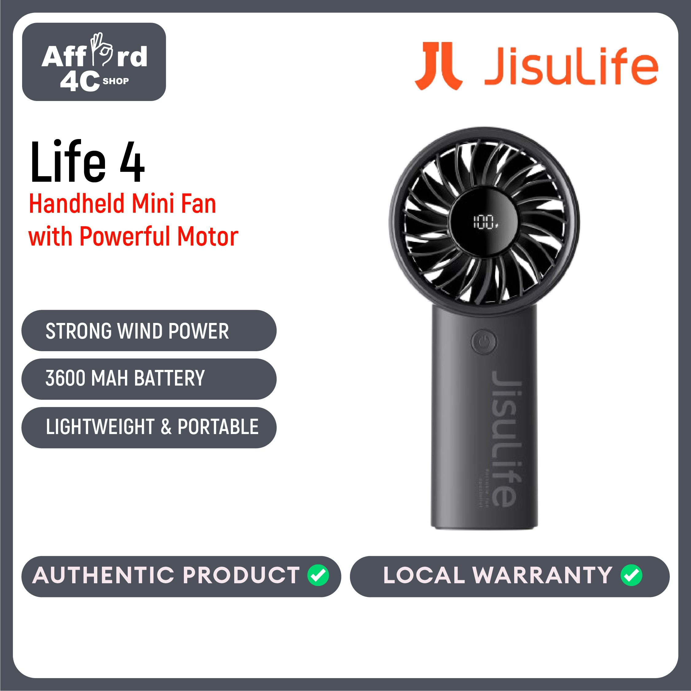 JisuLife Handheld Fan Life4