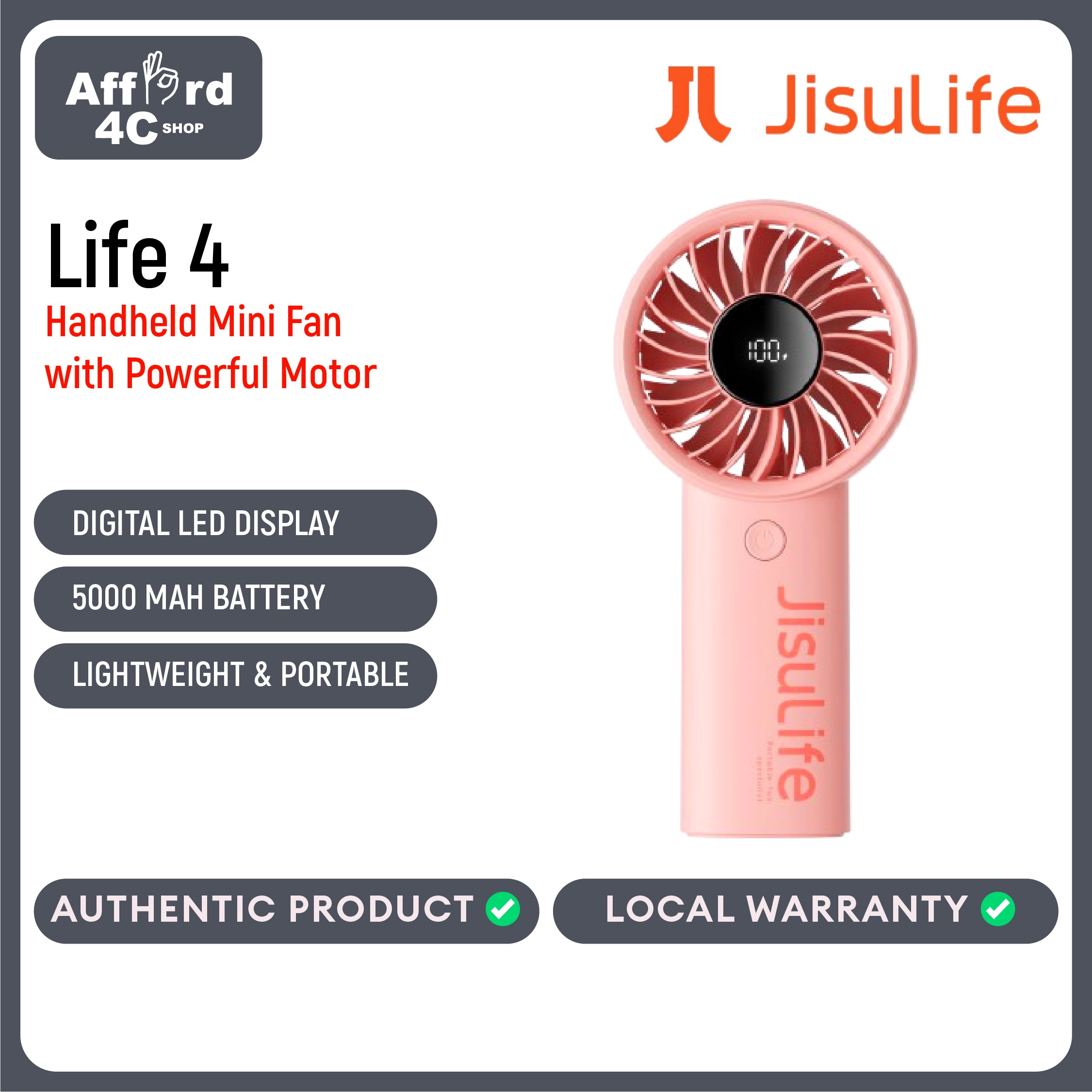JisuLife Handheld Fan Life4