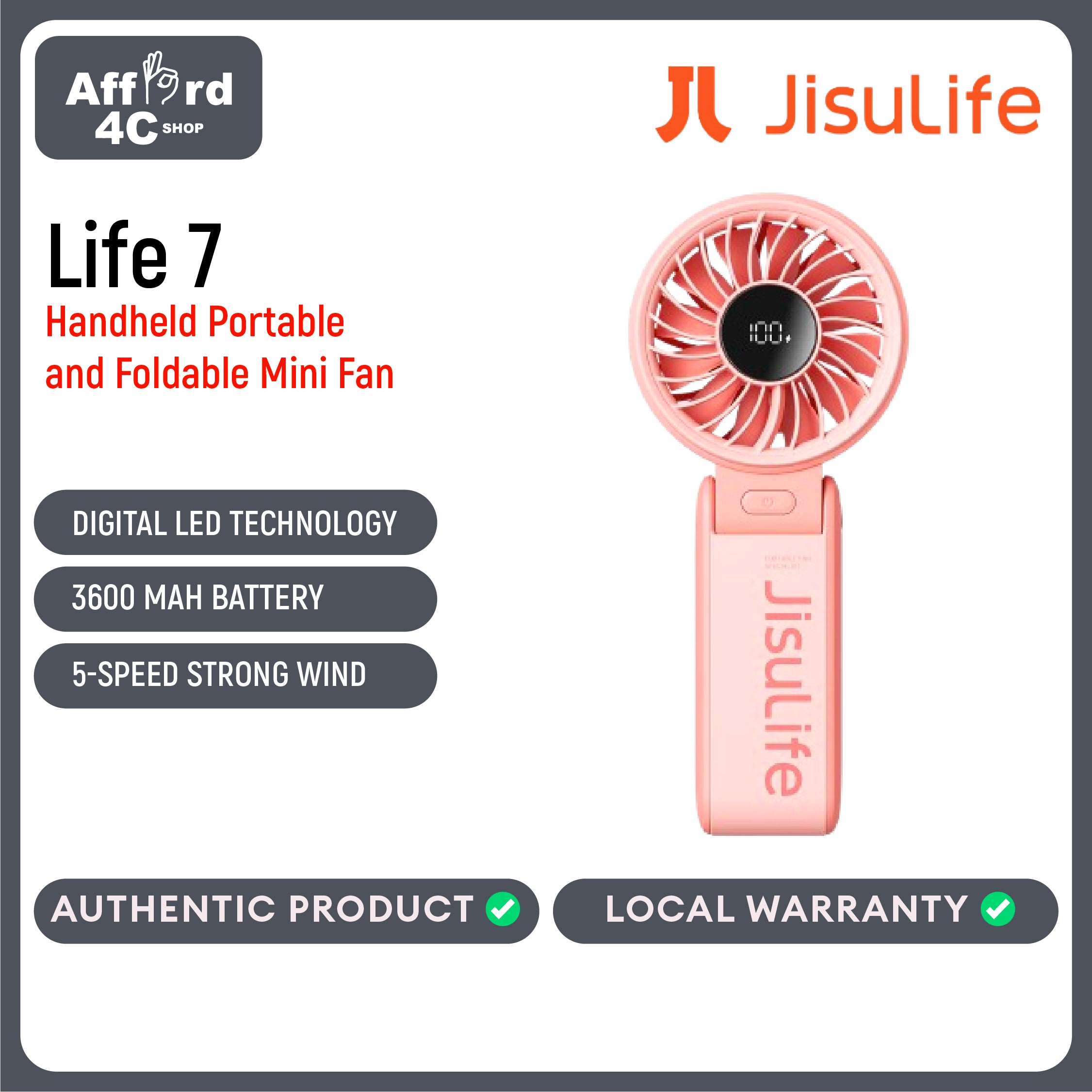 JisuLife Handheld Fan Life 7