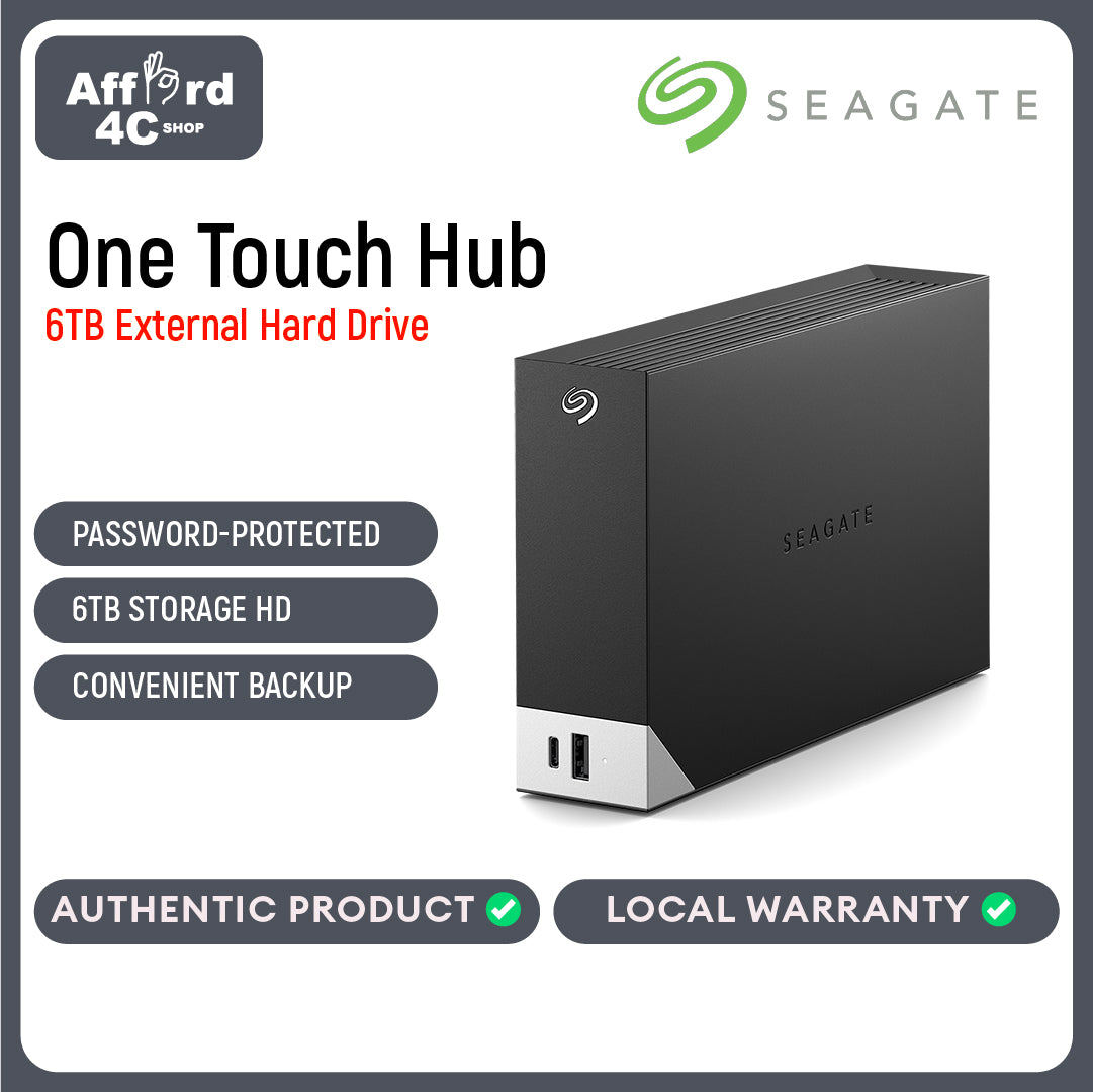 Seagate One Touch (HDD), Desktop Hub- 4TB - 6TB -  8TB - 10TB - 14TB