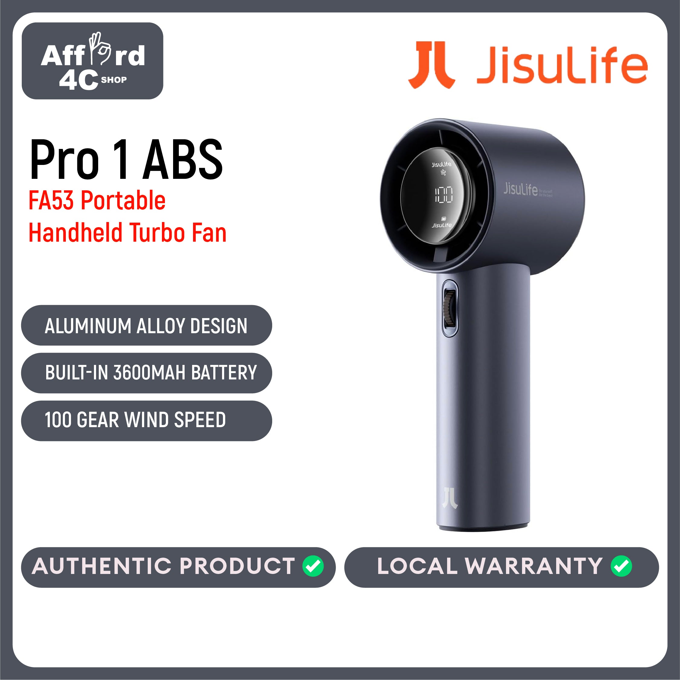 Jisulife FA53 Pro 1 ABS Portable Mini Fan