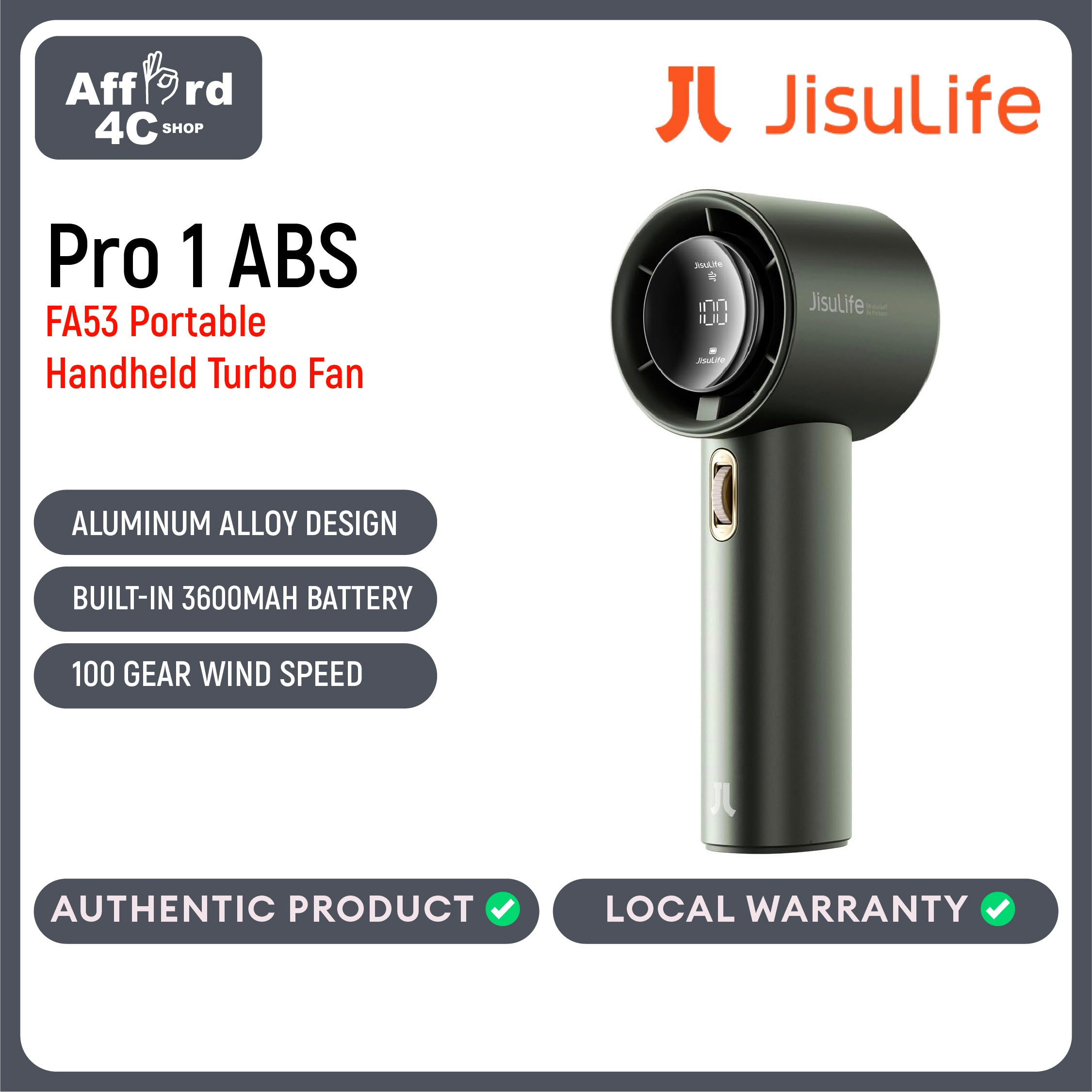 Jisulife FA53 Pro 1 ABS Portable Mini Fan