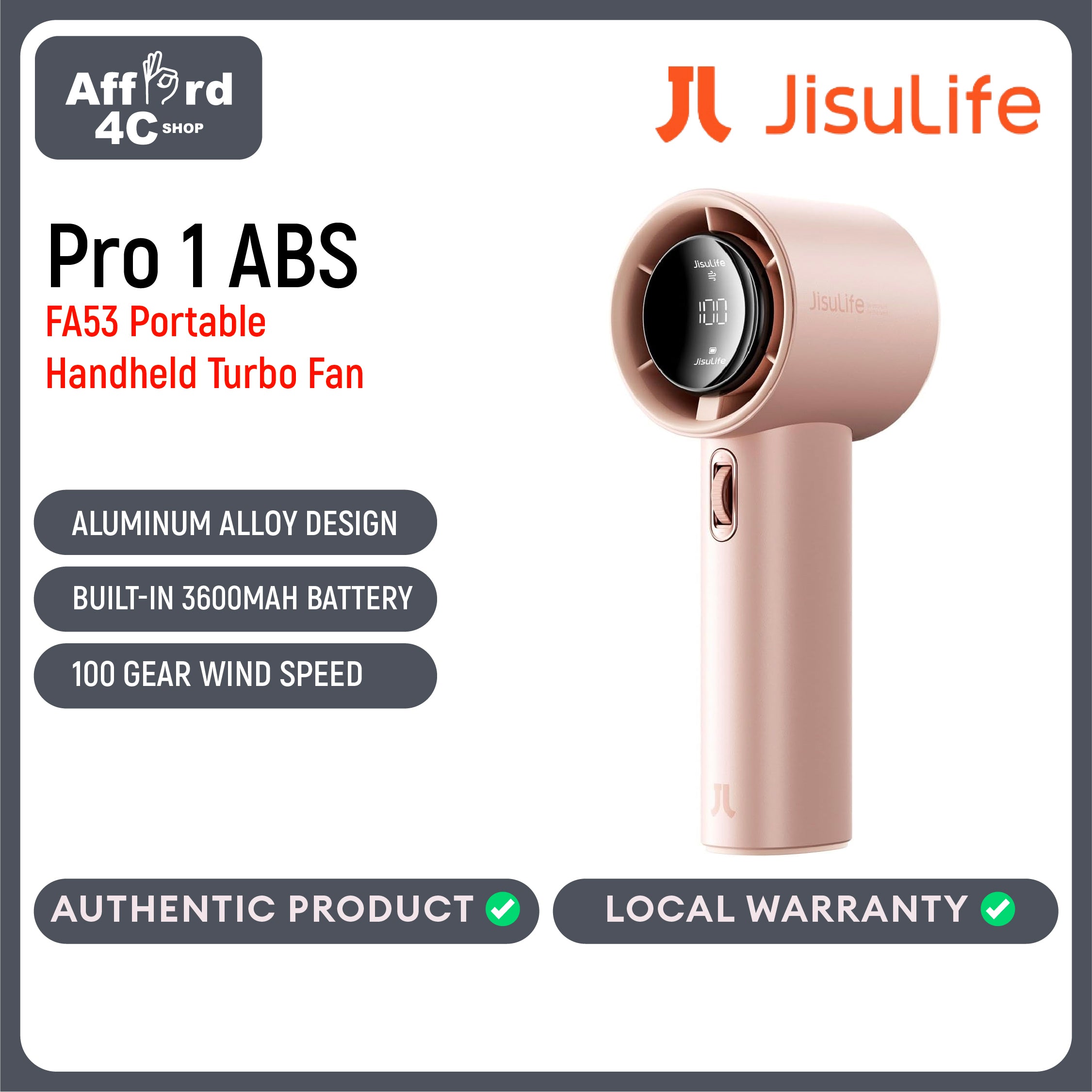 Jisulife FA53 Pro 1 ABS Portable Mini Fan