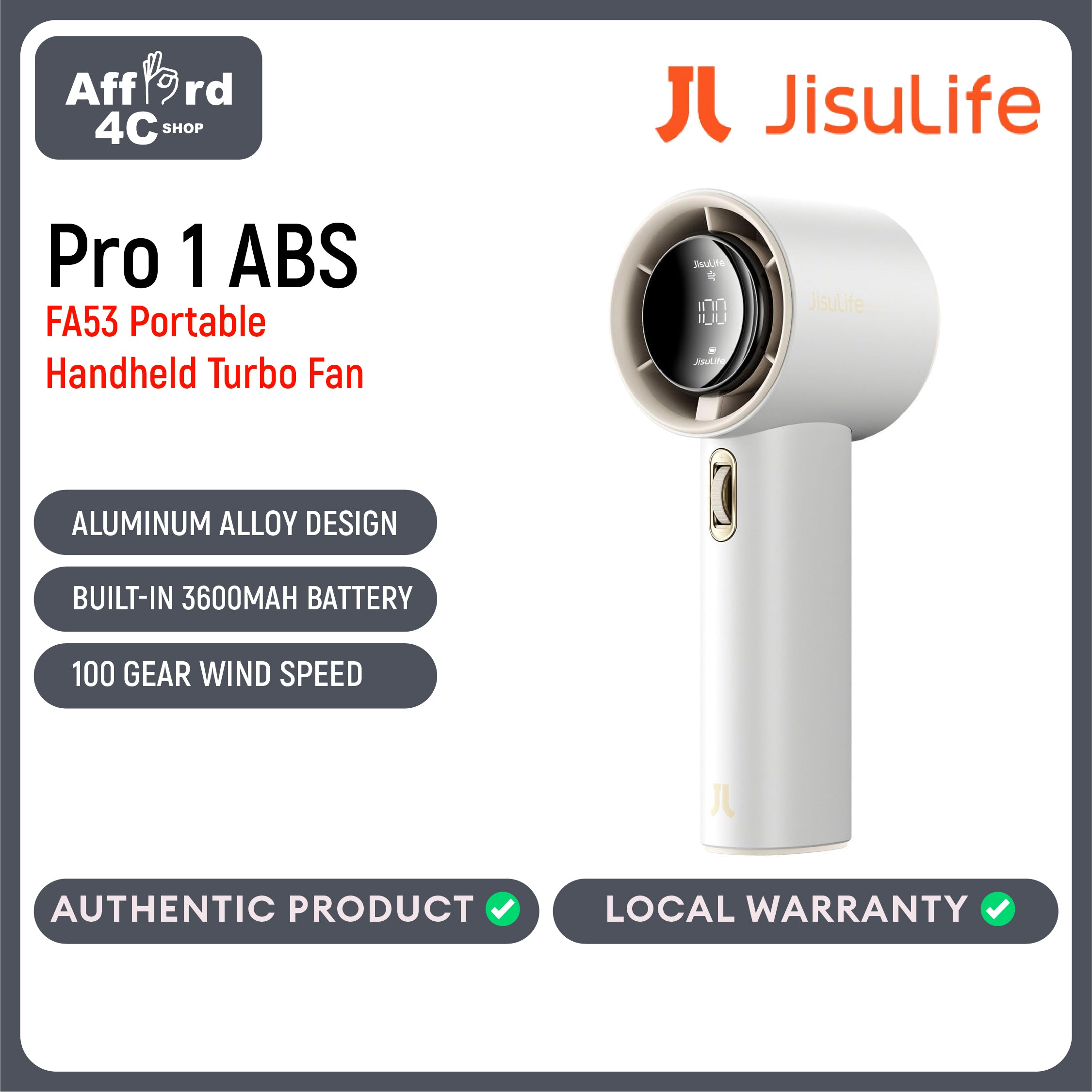 Jisulife FA53 Pro 1 ABS Portable Mini Fan