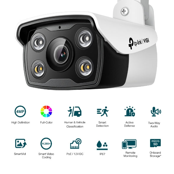 TP-Link VIGI C340 4MP Outdoor Full-Color Bullet Network Camera