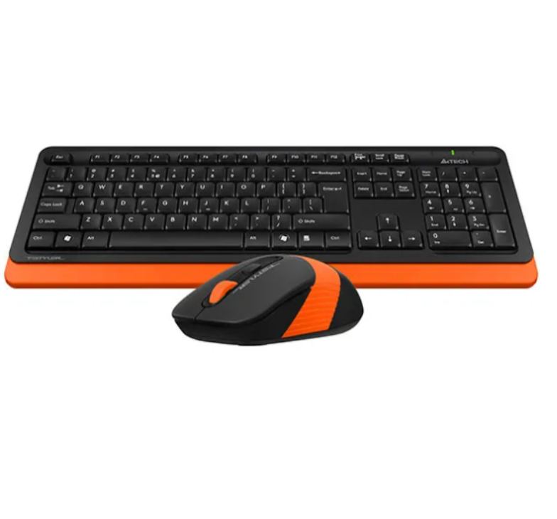 A4tech FG1010 Fstyler 2.4G Power-Saving Wireless Keyboard and Mouse Combo Set - Orange