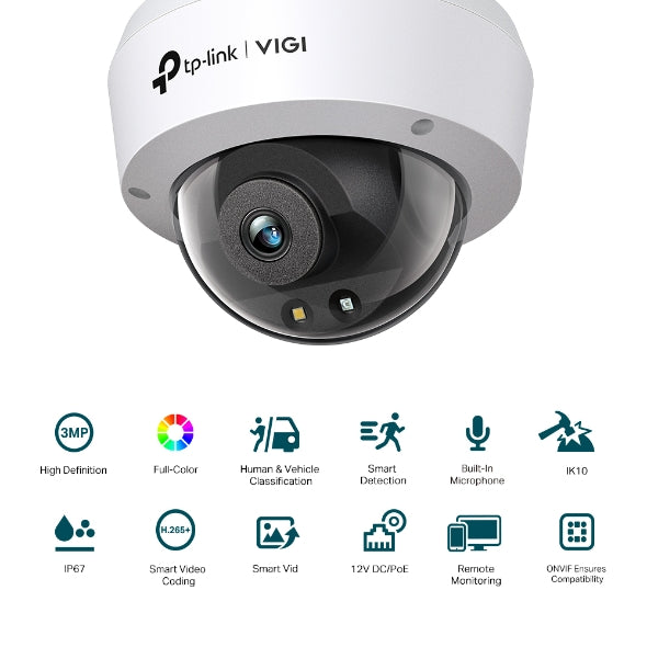 TP-Link VIGI C230 3MP Full-Color Dome Network Camera