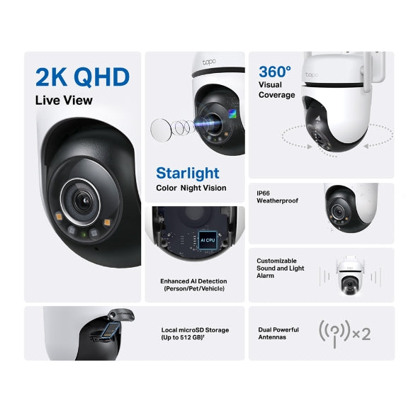 Tapo C520WS Outdoor Pan/Tilt Security Wi-Fi Camera