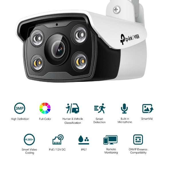 TP-Link VIGI C330 3MP Outdoor Full-Color Bullet Network Camera