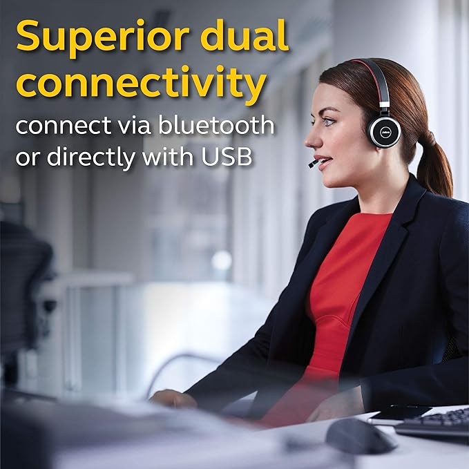 Jabra Evolve 65 MS Stereo Professional Wireless Headset With USB Adaptor