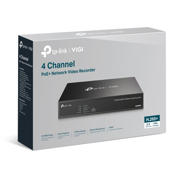TP-Link VIGI NVR1004H-4P 4 Channel PoE+ Network Video Recorder