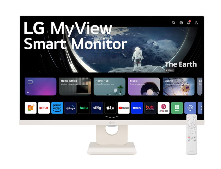 LG 27SR50F-W 27" FHD IPS MyView Smart Monitor with webOS and Built-in Speakers