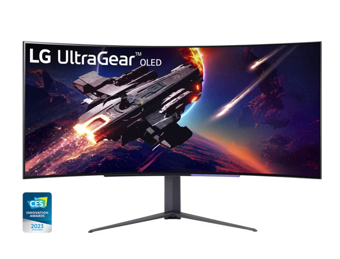 LG 45GR95QE-B 45" UltraGear™ OLED Curved Gaming Monitor WQHD with 240Hz Refresh Rate 0.03ms Response
