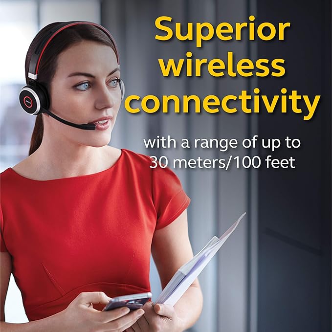 Jabra Evolve 65 MS Stereo Professional Wireless Headset With USB Adaptor