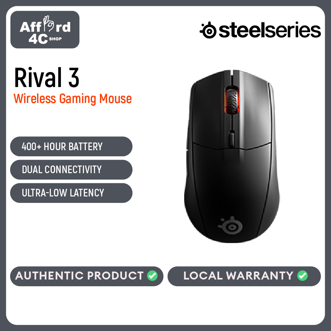 SteelSeries 62521 Rival 3 Wireless Gaming Mouse