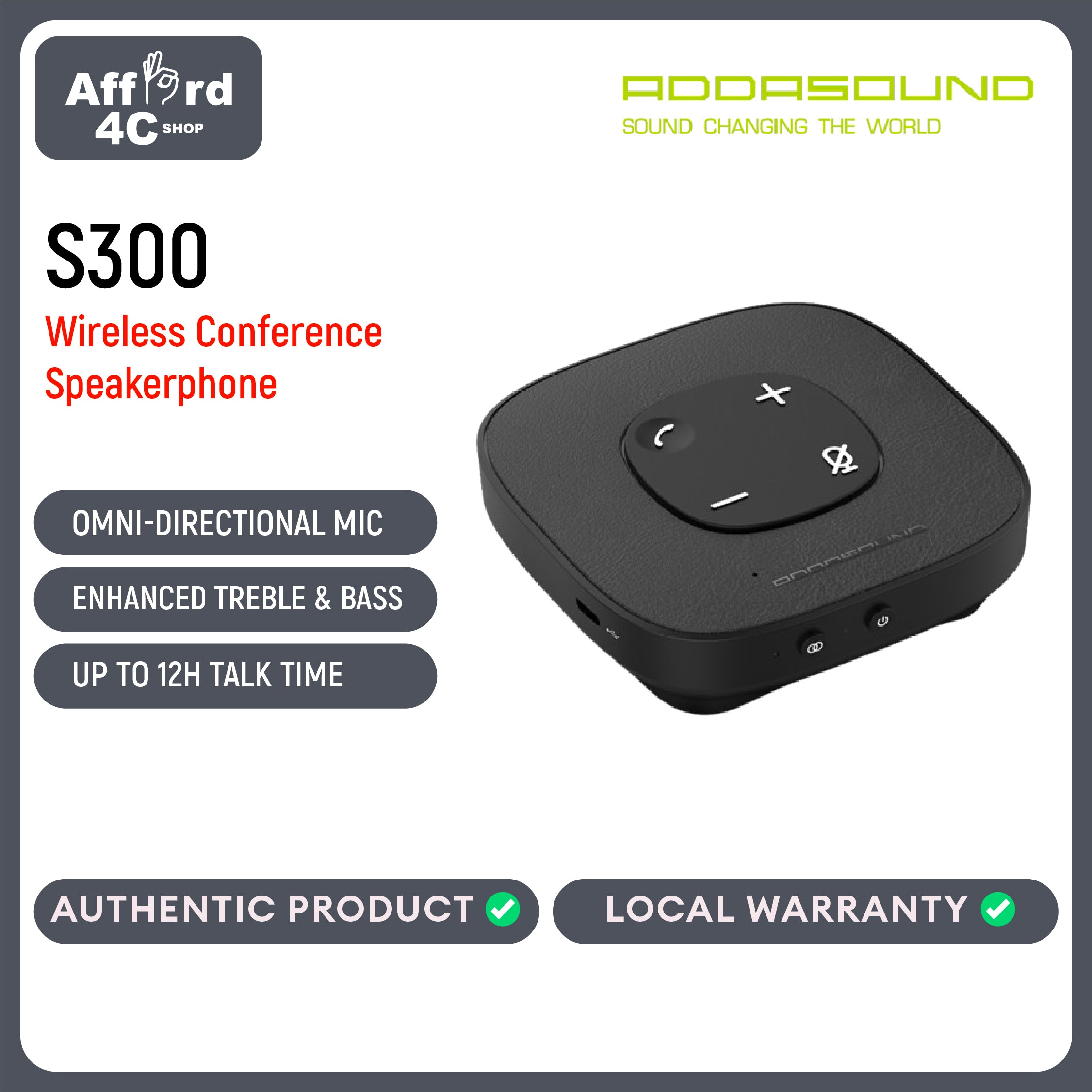 Addasound S300 Wireless Conference Speakerphone
