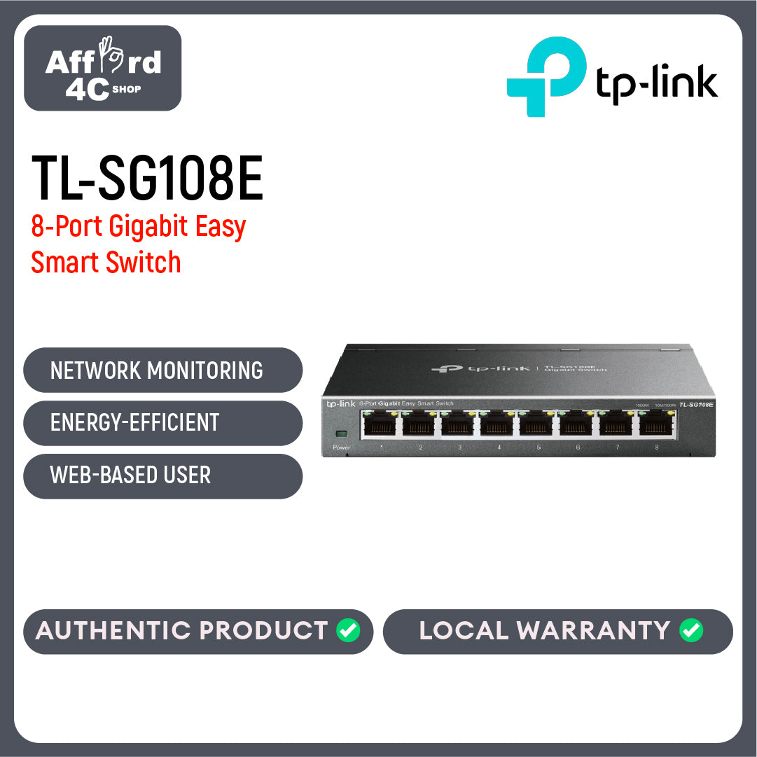 TP-Link TL-RP108GE 8-Port Gigabit Managed Reverse PoE Switch