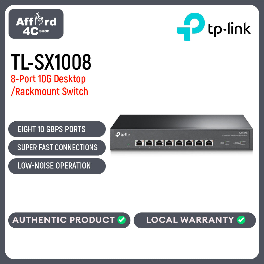 TP-Link TL-SX1008 8-Port 10G Desktop/Rackmount Switch