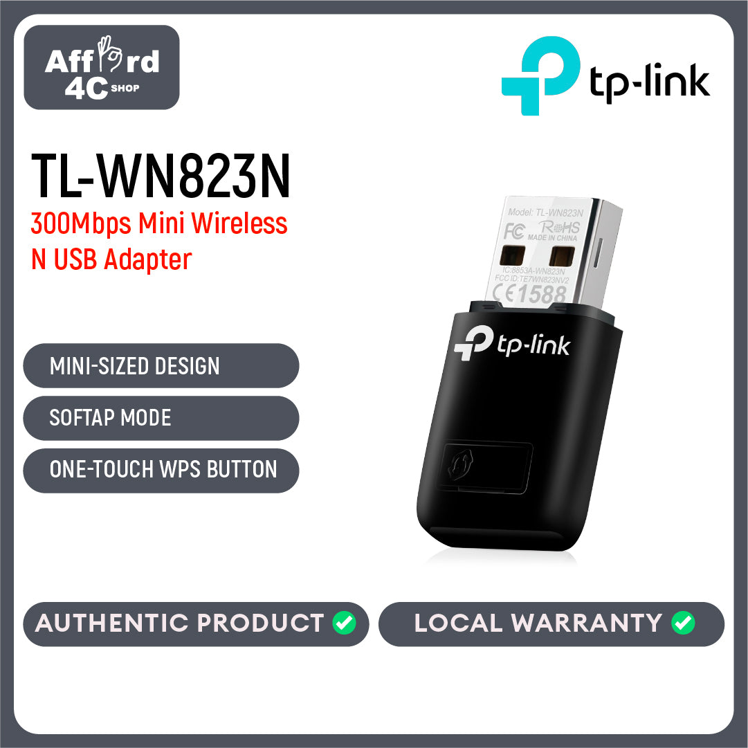 TP Link TL-WN823N 300Mbps Mini Wireless N USB Adapter