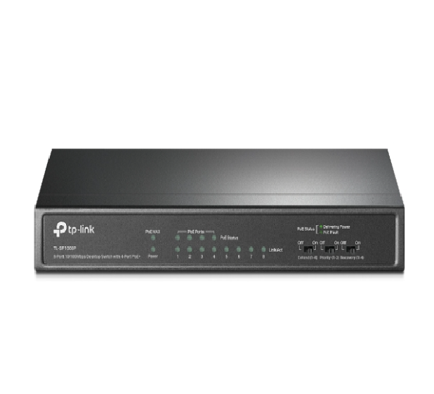 TP-Link TL-SF1008P 8-Port 10/100Mbps Desktop Switch with 4-Port PoE+