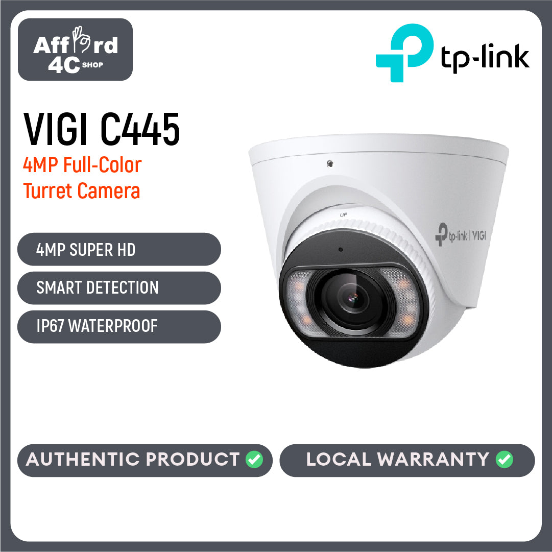 TP-Link VIGI C445 4MP Full-Color Turret Network Camera