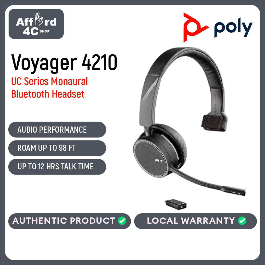 Plantronics Voyager 4210 UC Series  Monaural Bluetooth Headset