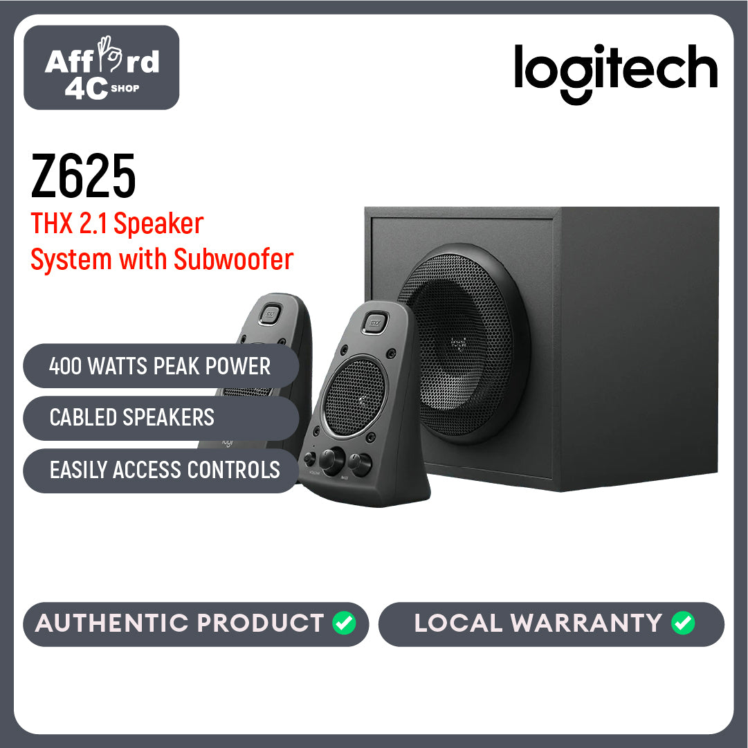 Logitech Z625 THX 2.1 Speaker System with Subwoofer