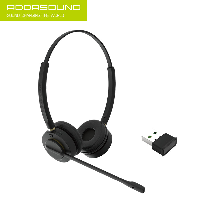 Addasound Inspire16 Binaural Wireless Headset Professional Wireless Headset for Office and Work from Home