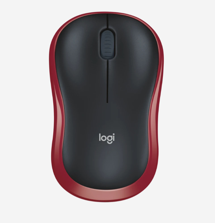 Logitech M185 Wireless Red Black