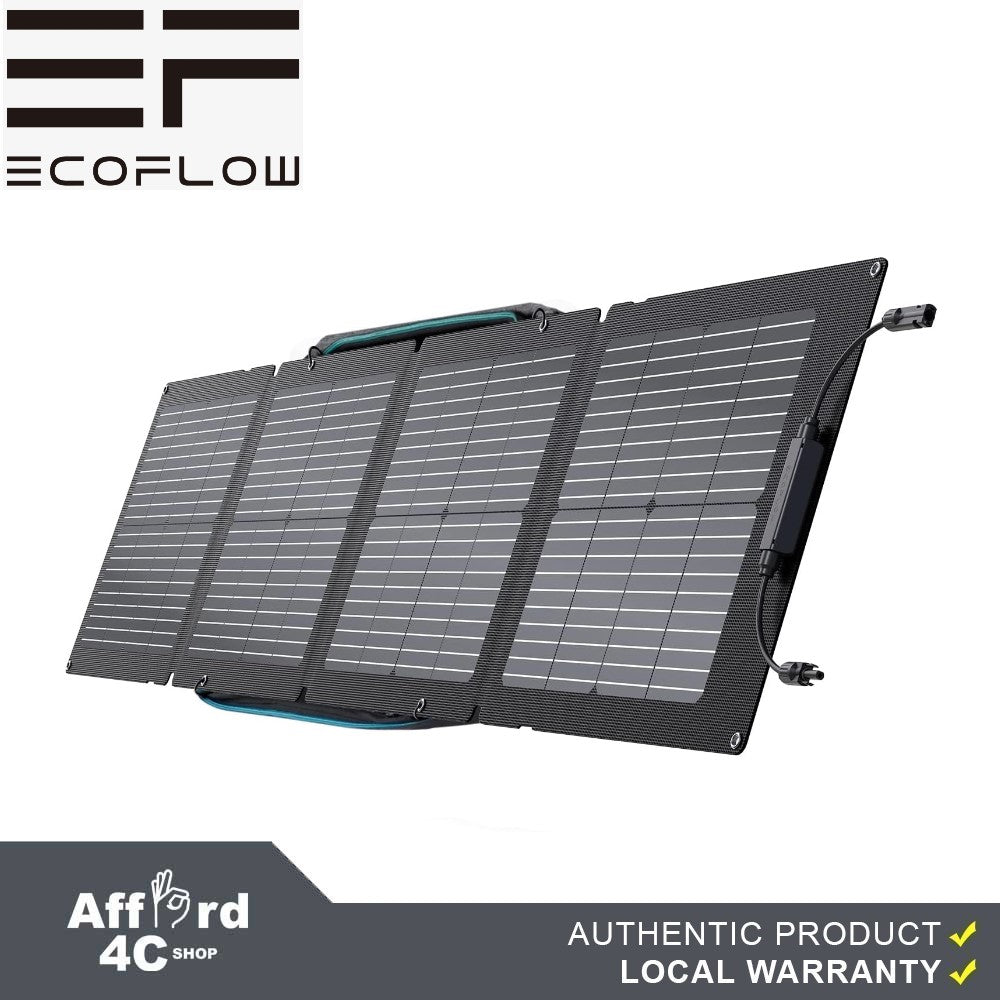 EF ECOFLOW 110W Portable Solar Panel, Foldable with Carry Case, High 23% Efficiency, IP68 Water & Dustproof Design for Camping, RVs, or Backyard Use